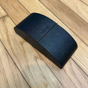 Prada Black Leather Hard Shell Sunglasses Case